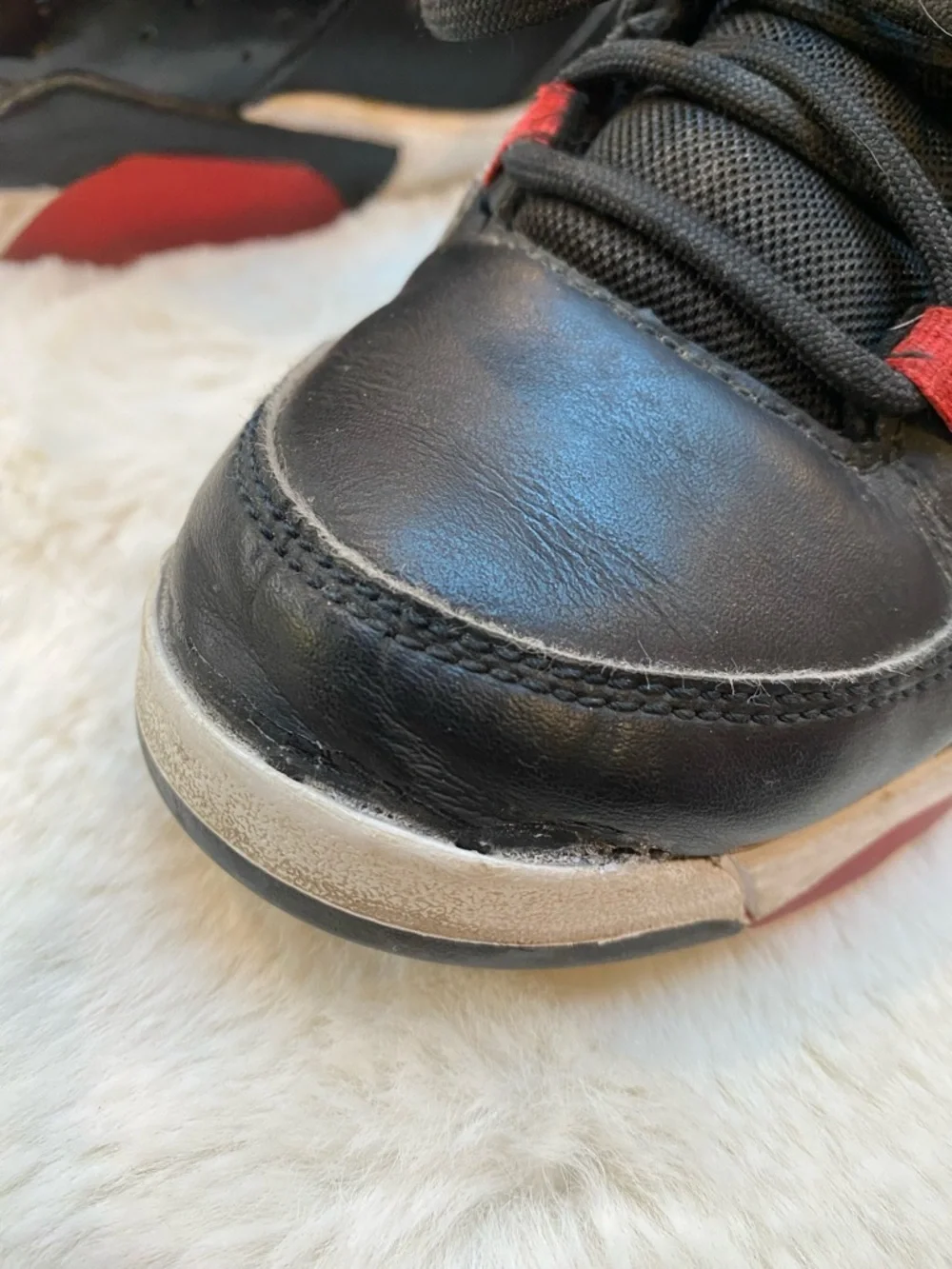 Nike Kids Black and Red High-Top Sneakers - Picture 7 of 8
